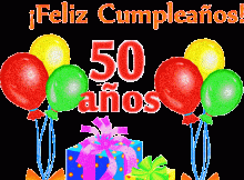 Felicitaciones de cumpleaños para los 50